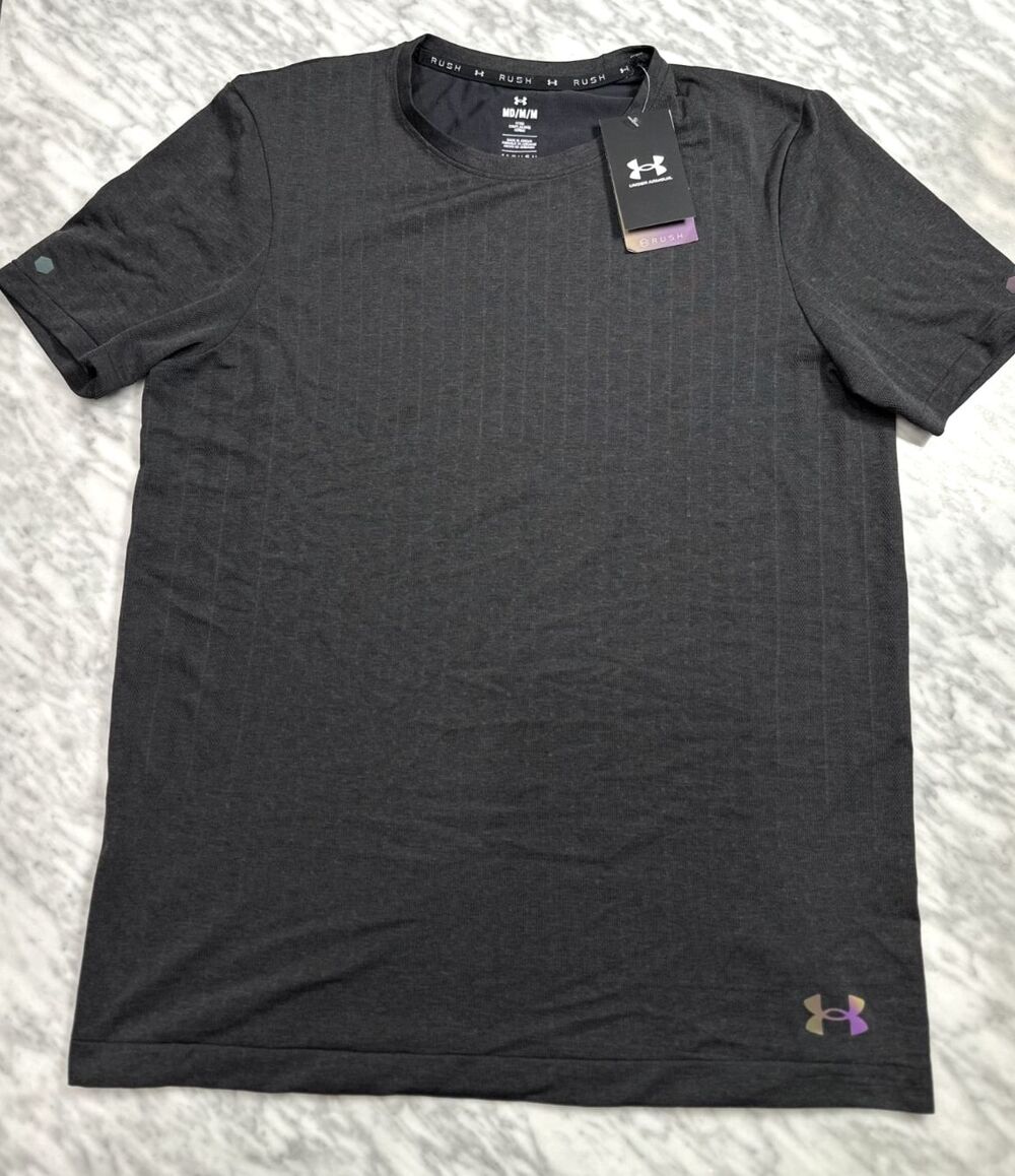 Under Armour Rush Celliant Athletic Gray Mens Medium Breathable jersey 1373724